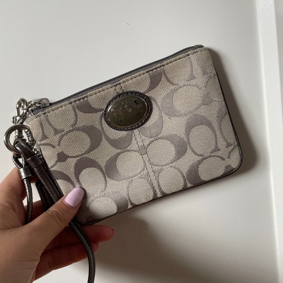 Coach Corner Zip Wristlet - Picture 1 of 4